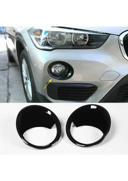 2pcs Parlak Siyah Araba Ön Sis Hafif Lamba Kapağı Döşeme For-Bmw X1 F48 2016-2019 (Yurt Dışından) fiyatları