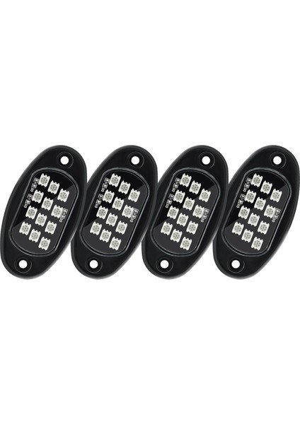 Rgb Kaya Işıkları Uygulama Kontrolü Yanıp Sönen Müzik Modu Su Geçiren Tekerlek Iyi Işık 4 Pod (Yurt Dışından)