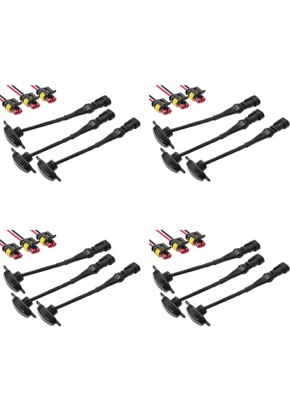 12 Adet Harici Kehribar LED Işıklar Dekorasyonu 2004-2019 Için LED Ön Izgara Işıkları Ford F150 Raptor F250 (Yurt Dışından)