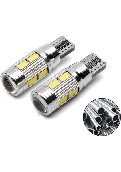 6pcs W5W T10 12V 6000K 5630 10 Smd Araba LED Ampul Kanbus Plakası Yan Dönüş Singal Işık Süper Parlak Beyaz (Yurt Dışından)