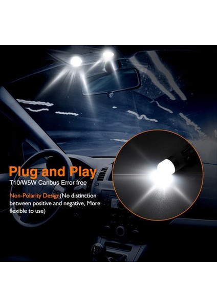 4pcs Hatası T10 Ampul Kanbus 3030 Smd LED Otopark Açık Beyaz 6000K (Yurt Dışından) modelleri