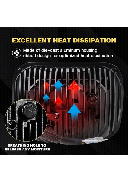 85W Nokta Daha Parlak Anti-Parlama H6054 5x7 7x6 LED Farlar Drl Turn Sinyal Hi/düşük Sızdırmaz Kiriş Jeep Xj Ford Gmc Siyah (Yurt Dışından) indirimleri
