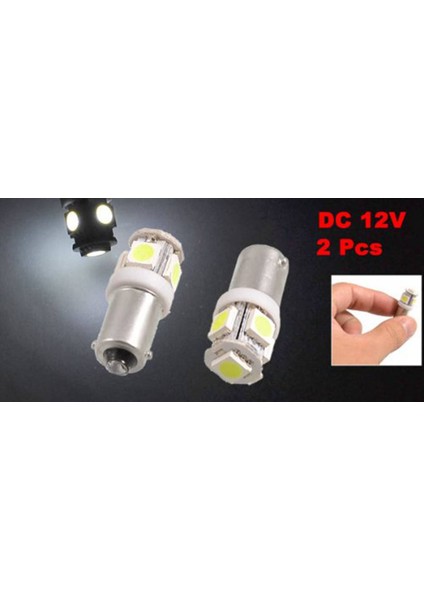 2 x T11 BA9S T4W H6W 1985 363 Smd 5050 5 LED Araba Yan Ampul (Yurt Dışından)