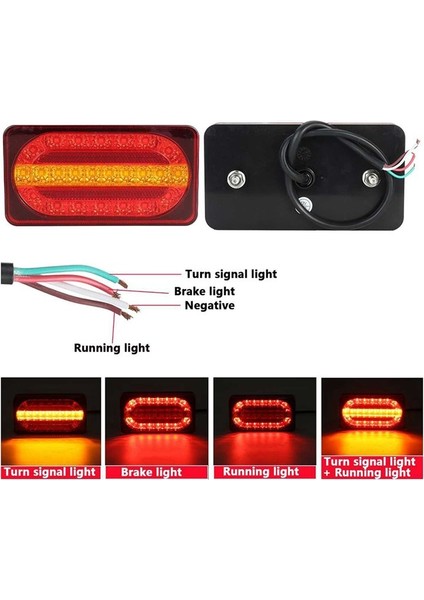 12V Araba LED Arka Lamba Fren Göstergesi Dönüş Sinyali Işıkları Su Geçirmez Arka Mola Lambası Keravans Kamyon Minibüsü Için Evrensel (Yurt Dışından) modelleri