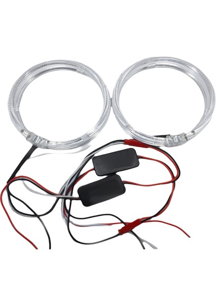 Araba LED 80MM Diyafram Halo Yüzükleri Beyaz Işık Melek Gözleri Işık 9-30V Far Sürüş Lambaları Araba Far Aksesuarları (Yurt Dışından)