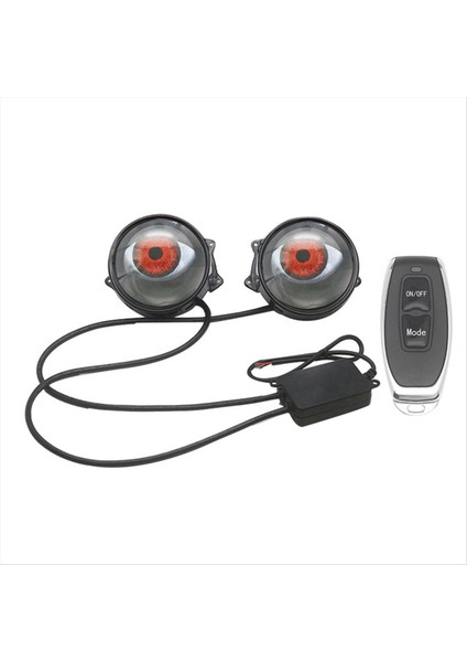Devil Eye LED Far Kiti Araba Dinamik Işıklar 12V Uzaktan Kontrol Gözleri Gözetleme Kitleri Far Montajı (Yurt Dışından)