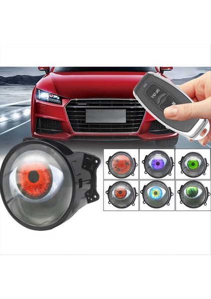 Devil Eye LED Far Kiti Araba Dinamik Işıklar 12V Uzaktan Kontrol Gözleri Gözetleme Kitleri Far Montajı (Yurt Dışından) fırsatları