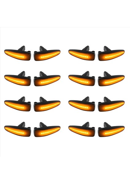 16X Füme Lens Amber Tam LED LED Dinamik Ön Yan Işaretçi Mitsubishi Lancer Evo x Mirage Outlander Sport (Yurt Dışından) fiyatları