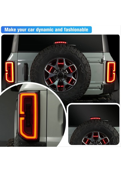 Füme Kuyruk Işık Kapağı ve 3 Fren Işık Örtüsü Ford Bronco 2021-2023 Dış Aksesuarlar Için Korumalar (Yurt Dışından) fiyatları