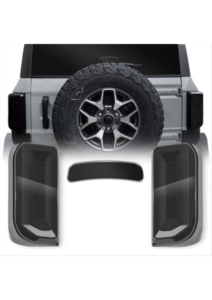 Füme Kuyruk Işık Kapağı ve 3 Fren Işık Örtüsü Ford Bronco 2021-2023 Dış Aksesuarlar Için Korumalar (Yurt Dışından) indirimleri