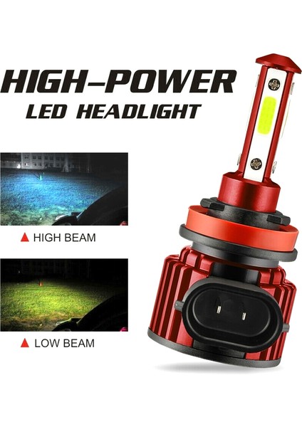 1paır 4 Stıdes H8 H9 H11 LED Combo Kafa Işığı /düşük Işın Ampul Süper Parlak Buz Mavisi 8000K (Yurt Dışından) indirimleri