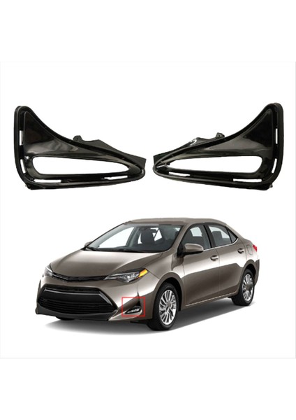Toyota Corolla Için 2017-2019 (L Xle Le) Drl Sis Far Çerçevesi Sol Sağ Sis Lambası Çerçevesi 8148202660 8148102670 (Yurt Dışından) fiyatları