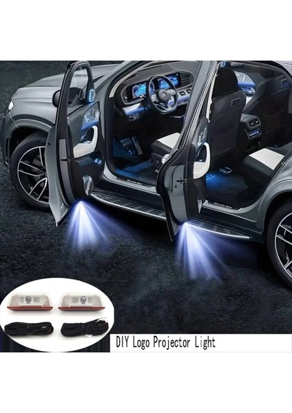 1set Araba Kapı Işığı LED Hoş Geldiniz Lamba Volkswagen Için Flaş Uyarı Işığı Işlevi ile Dıy Logo Projektör Işık (Yurt Dışından) modelleri