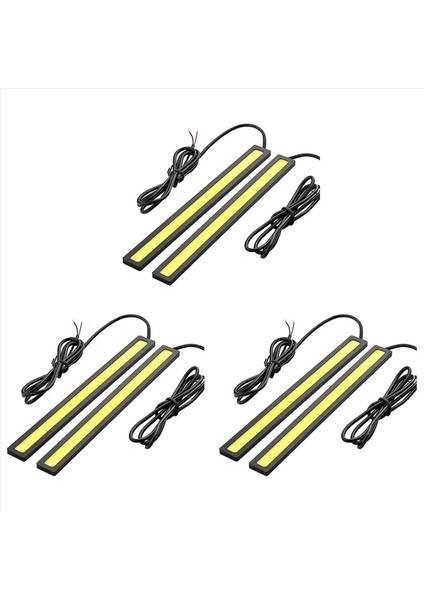 6 x Su Geçirmez Süper Parlak Araba Drl Sis Sürüş Lambaları Koçanı LED Açık Beyaz (Yurt Dışından)