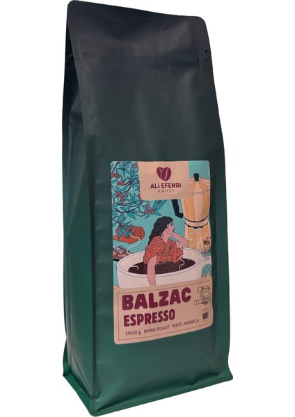 Balzac Koyu Kavrulmuş (Dark Roast) Espresso Çekirdek Kahve 1000GR.