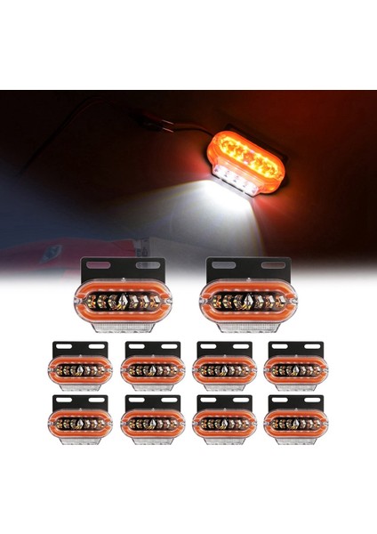 10 Adet LED Römork Işıkları 24V Yan Işaret Işıkları Kamyon Işık Kılavuzu Flaşlar Kamyon Yan Işıkları Römork Sinyal Işıkları (Yurt Dışından) fırsatları