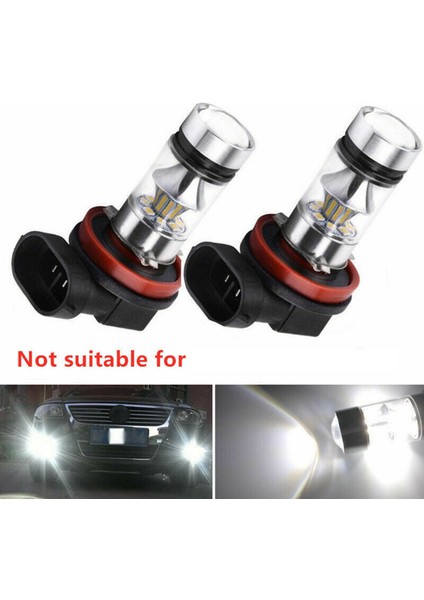 4x H8 H11 H16 6000K Beyaz 100W Güçlü LED Sis Fark Sürüş Ampulü Drl (Yurt Dışından) fiyatları
