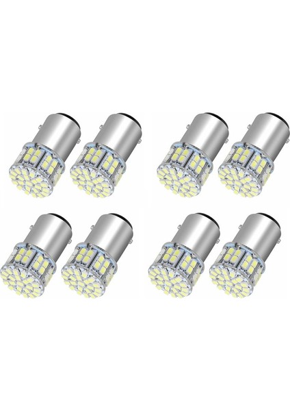 8pcs 6000K Beyaz 1157 50SMD Kayalı Fren LED Işıklar Ampul BAY15D 12V (Yurt Dışından)