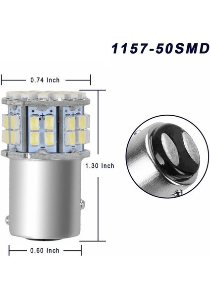 8pcs 6000K Beyaz 1157 50SMD Kayalı Fren LED Işıklar Ampul BAY15D 12V (Yurt Dışından) modelleri