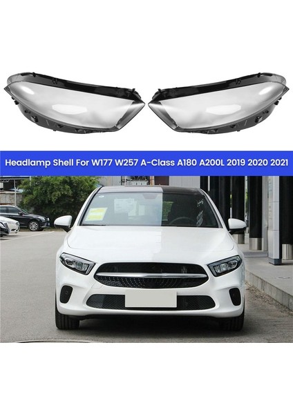 Sağ Araba Far Lens Kapağı Kafa Işık Lambası Gölge Kabuk Lens Lens Abajur Mercedes Benz W177 A-Serisi 2019-2021 (Yurt Dışından) fiyatları