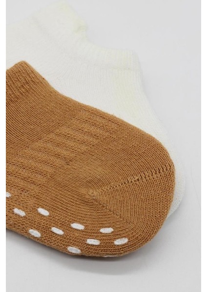 Nessiworld 2'li Sneakers Kaymaz Colours Penye Çorap BS20104 Ekru Hardal modelleri