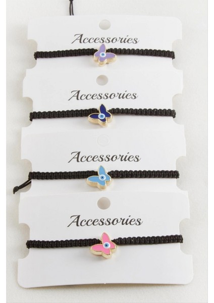 Kelebek Makrome Örgülü Bileklik