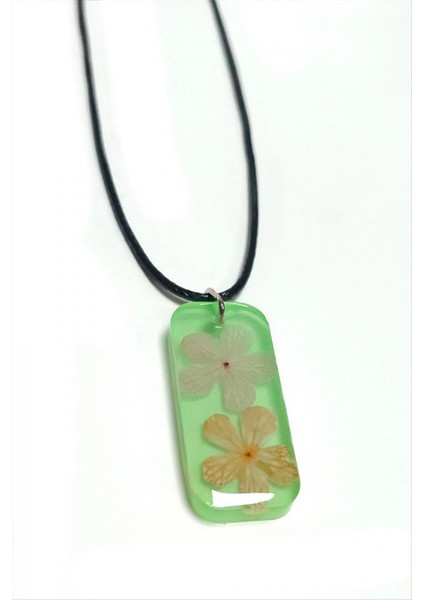 Ieg Kartopu Çiçeği Dikdörtgen Epoksi Kolye fiyatları