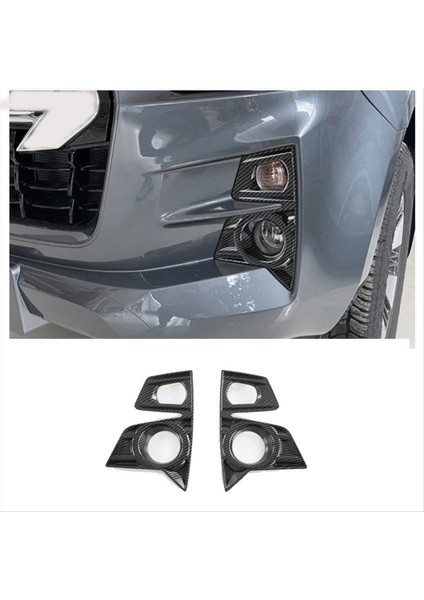 Isuzu D-Max Dmax 2021 2022 2023 Abs Karbon Fiber Araç Ön Sis Işık Lamba Kapağı Trim Aksesuarları (Yurt Dışından) fiyatları