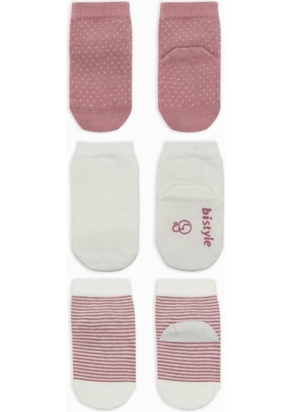 Nessiworld Puanlı Kaymaz Penye Soket Çorap 3'lü BS10108 Pudra fiyatları