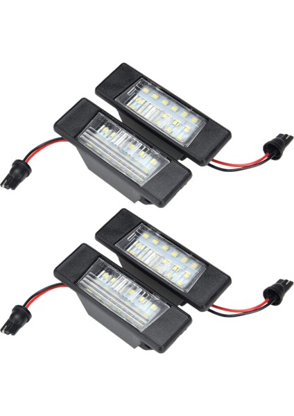 4pcs Araba 18LEDS Nissan Qashqai X-Trail Juke Primera Parlak LED Numaralı Plaka Light (Yurt Dışından)
