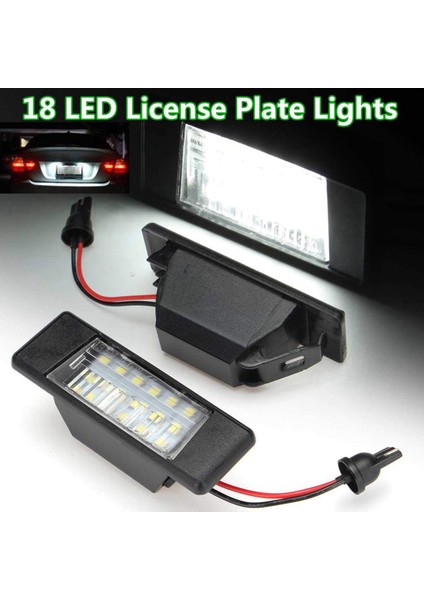 4pcs Araba 18LEDS Nissan Qashqai X-Trail Juke Primera Parlak LED Numaralı Plaka Light (Yurt Dışından) fiyatları