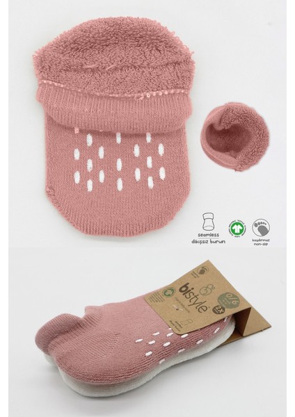 Nessiworld 2'li Altı Havlu Sneakers Kaymaz Çorap 20501 Ekru Pudra indirimleri