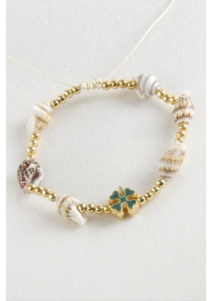 Yonca Deniz Kabuğu Inci Makrome Ip Bileklik fiyatları