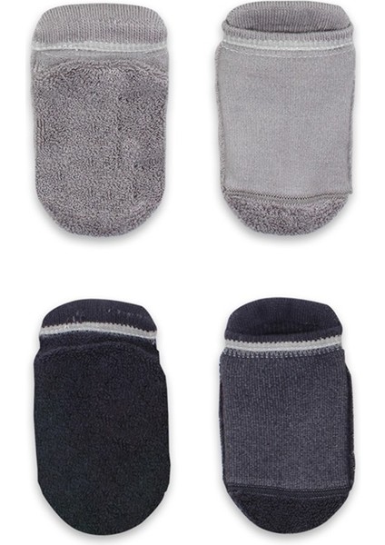Nessiworld 2'li Altı Havlu Sneakers Kaymaz Çorap 20501 Gri-Antrasit modelleri