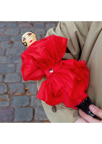 Rain Parade - Katlanabilir Şemsiye - Kırmızı