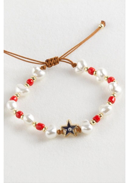 Deniz Yıldızı Boncuk Inci Makrome Ip Bileklik fiyatları