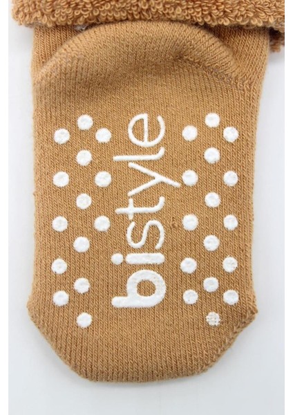 Nessiworld Çemberli Kaymaz Havlu Soket Çorap 2'li BS10503 Bej-Hardal indirimleri