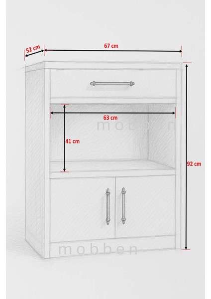Mini Midi Fırın Dolabı Çekmeceli Çok Amaçlı Mutfak Dolabı indirimleri