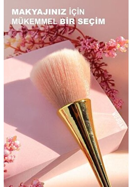 Gold Allık Fırçası Yumuşak Dokusu ile Pürüzsüz Cilt Makyajı İçin Kullanım Alanı fırsatları