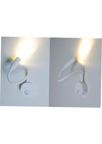 3W Duvara Monte Okuma Işık Esnek Goopeneck LED Sconce Lambası Yatak Odası, Ofis, Workbench, Stüdyo Okuma Lambası (Yurt Dışından) fırsatları