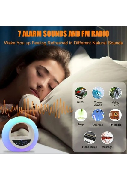 Gündoğumu Çalar Saat Hafif Uyuyanlar Yatak Odası Uyku Yardımı Için Işık Masa Saati ile Hafif Saat Uyandır (Yurt Dışından) fiyatları