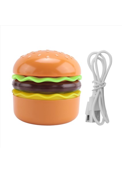 Çocuklar Için Sevimli Masa Lambası, Şarj Edilebilir Hamburger Küçük Masa Lambası, Kurşun Kalemle ile Ayarlanabilir Boyun Dokunma Anahtarı ile (Yurt Dışından)