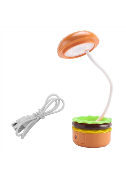 Çocuklar Için Sevimli Masa Lambası, Şarj Edilebilir Hamburger Küçük Masa Lambası, Kurşun Kalemle ile Ayarlanabilir Boyun Dokunma Anahtarı ile (Yurt Dışından) fiyatları