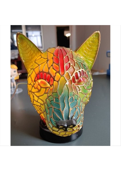 Ev Dekorasyonu Için Kullanılan 15CM Reçine Vitray Tablo Lambası-Hayvan Serisi. (Yurt Dışından) fiyatları