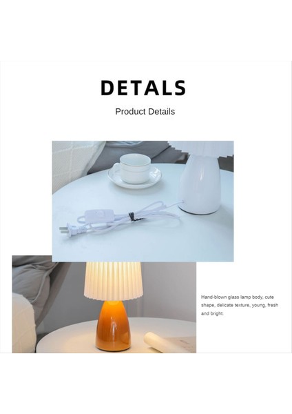 USB Retro Pileli Lamba Masa Masası Sevimli Masa Lambası Yatak Odası Için Postasız Yatak Lambası Deco LED Açık Beyaz (Yurt Dışından) fiyatları