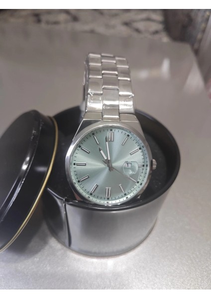 Analog Quartz Makina Gümüş Çelik Kordon Beyaz Kadran Erkek Kol Saati modelleri