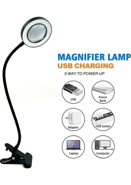 48 LED Masa Lambası Klipsi 5x Büyüteçli Cam Işık 360 ° Ayarlanabilir 3 Mod, Yatak Masası Için LED Masa Işığı Iş Zanaatlar-1pc (Yurt Dışından) indirimleri