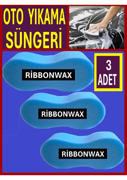 Araba Yıkama Süngeri - Oto Yıkama Süngeri 3 Adet