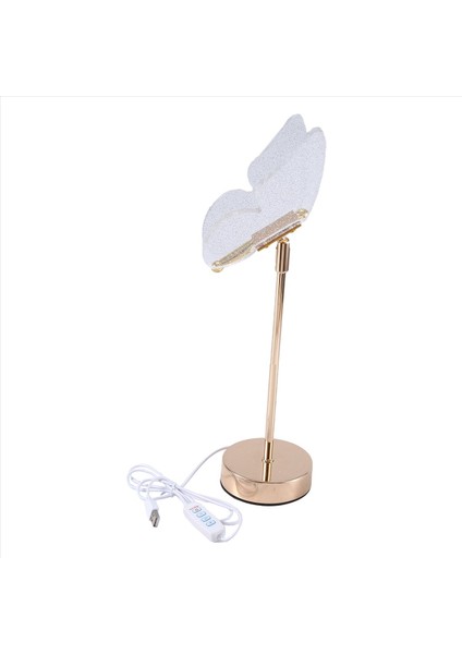 Kelebek Masa Lambası Kapalı Aydınlatma Düğmesi Ev Dekorasyon Yatak Odası Başucu Oturma Odası Masa Lambası Eklenti Modeli (Yurt Dışından)