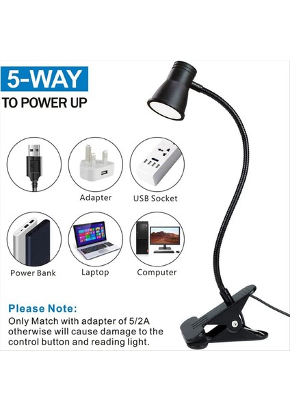 Hoparlör Tarzı Klipsli Kitap Işık LED Göz Koruması Okuma Işık USB Şarj Edilebilir Gece Işığı 3 Renk Sıcaklığı (Yurt Dışından) modelleri